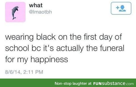 Goodbye happiness.