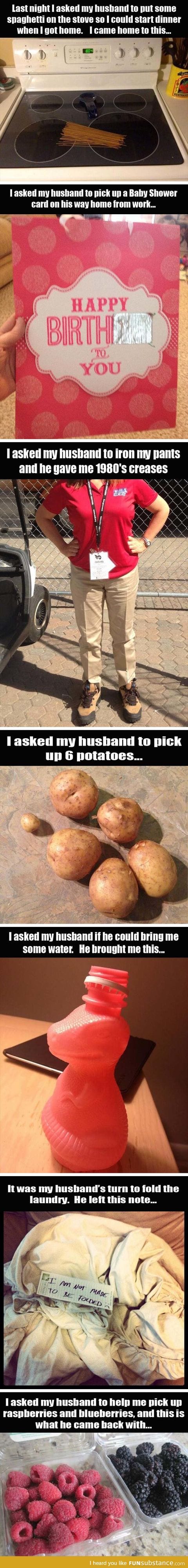 Husband doing housework