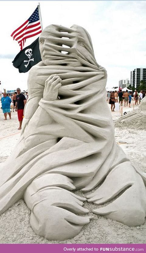 Impossible sand sculpture