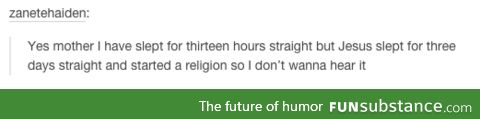 Basically I am *this close* to starting my own religion so byE