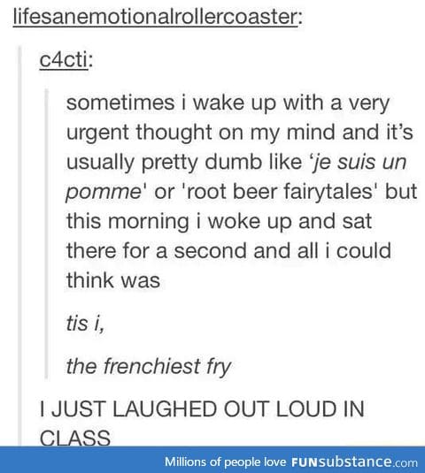 Deep thoughts in the morning.