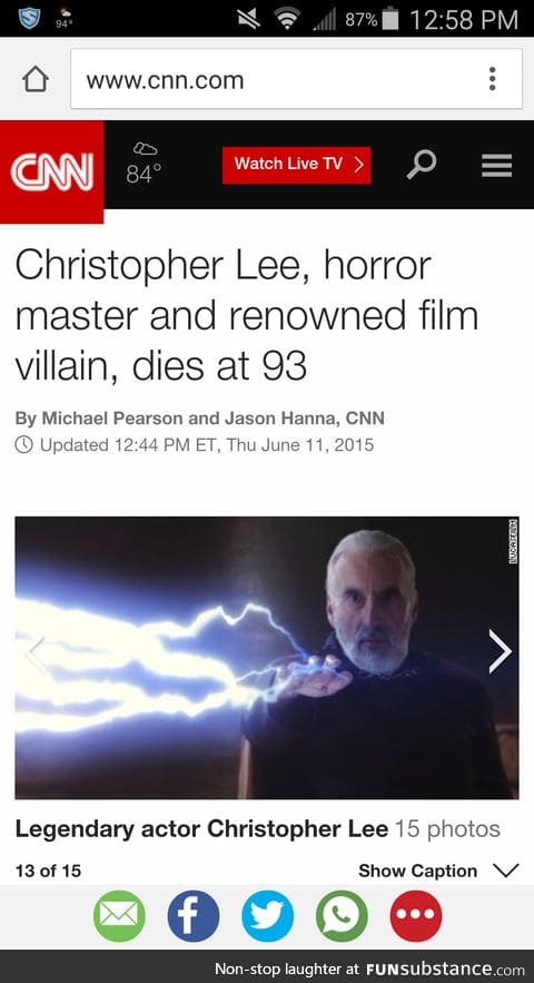 RIP Sir Christopher Lee