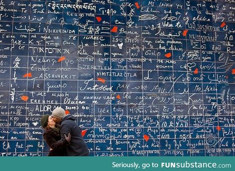 The Love Wall in Paris has every single language of 'I love you'