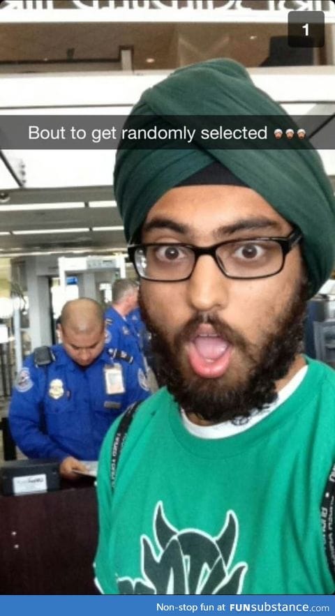 "Bout to get randomly selected"