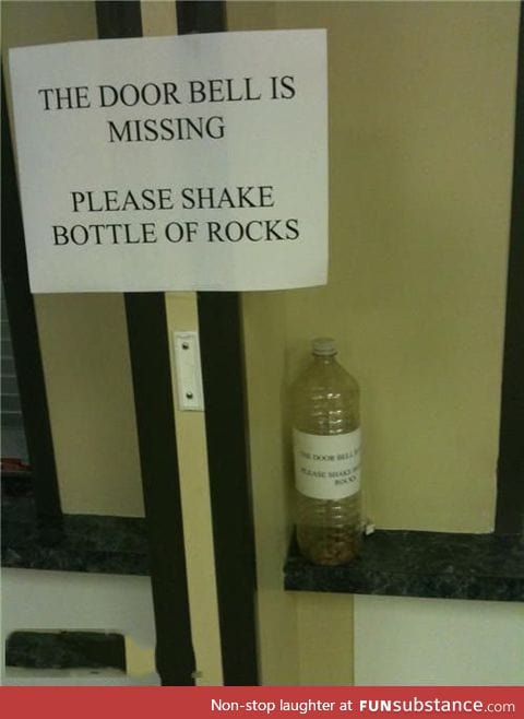 Improvised door bell
