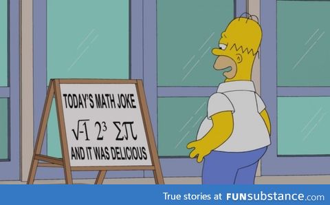 Math joke... The Simpsons did it again