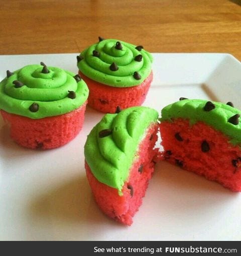 Watermelon cupcakes