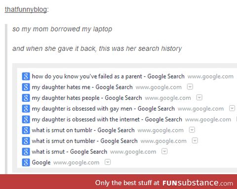 The fact she googled "Google".
