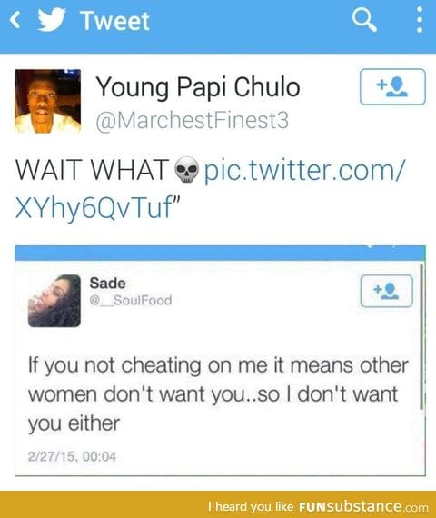 So now guys have to cheat?