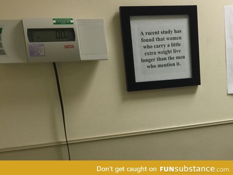 Funny joke besides a weighing machine
