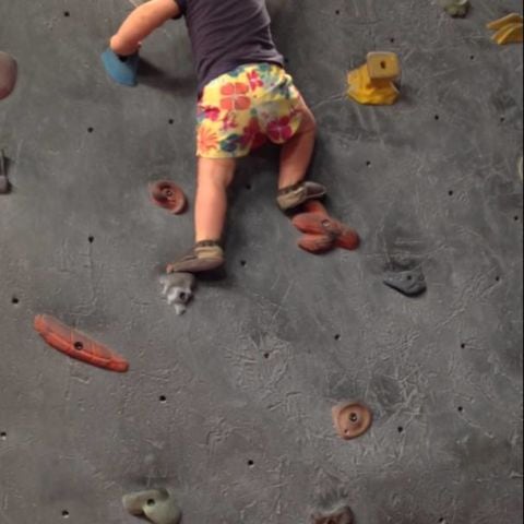 Adorable toddler could rock climb before she could walk
