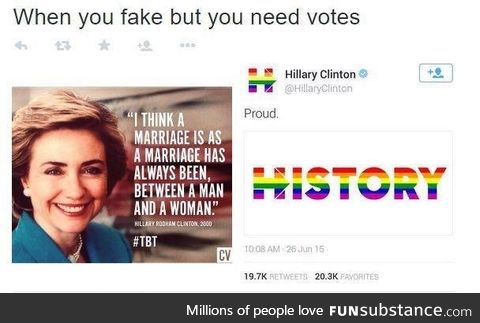 When you're fake but still need votes