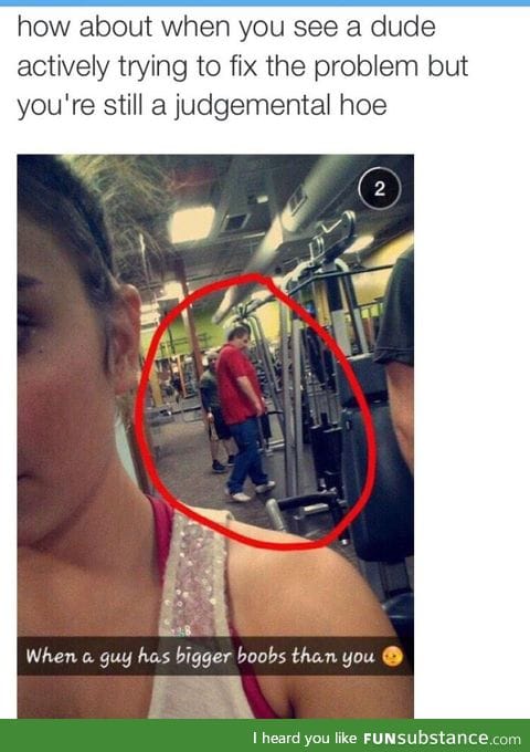 Don't judge people in the gym