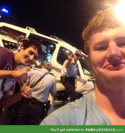 when you take selfie with a Aussie cop... xD