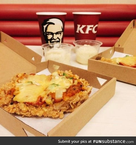 Chizza - Chicken crust pizza by KFC Philippines. Because why not?