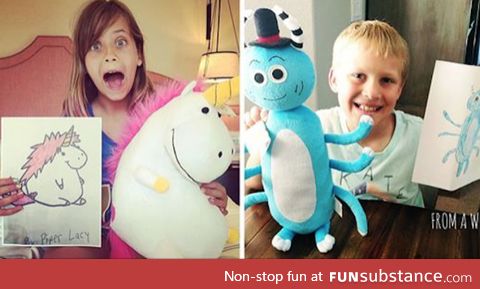 Toy maker transforms kids’ drawings into real stuffed animals