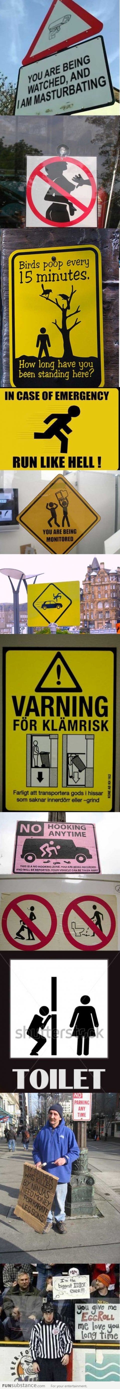 Weird funny signs