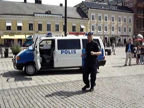 Swedish cop dancing