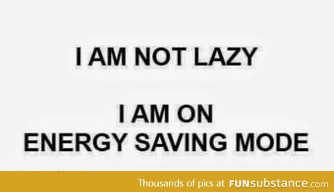 My excuse from now on