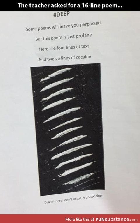 A for effort, C for cocaine