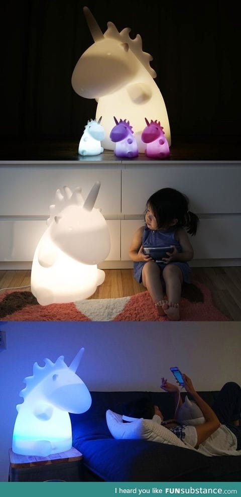 Giant unicorn lamp