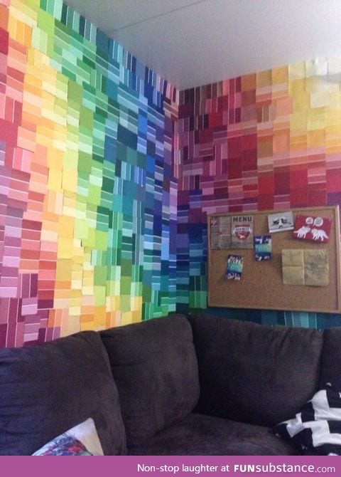 'Painting' your walls with paint swatches
