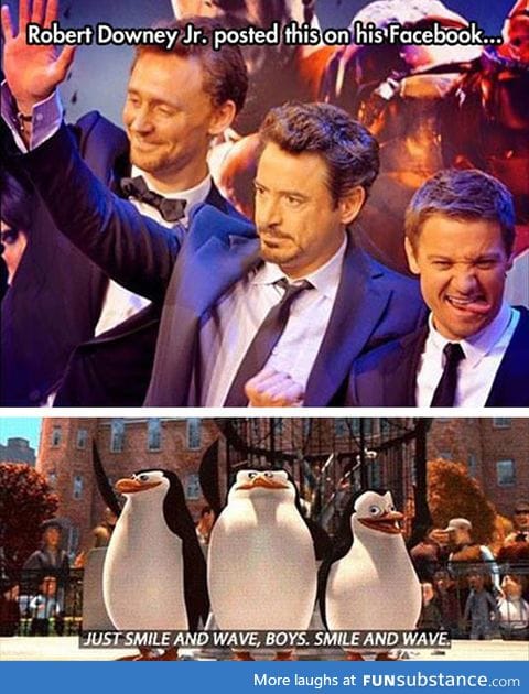 Just smile and wave, boys