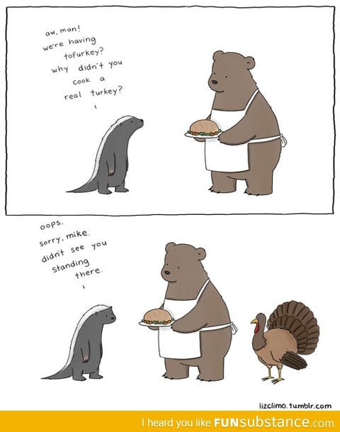 Eating turkey