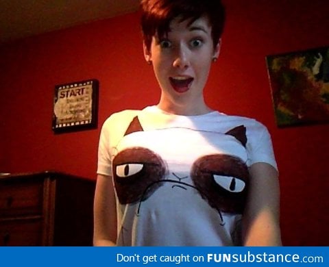 A grumpy cat shirt I just made!