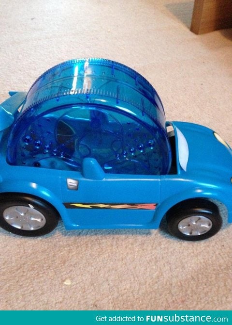 We bought my sister's hamster a car