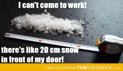 20 cm snow in front of my door