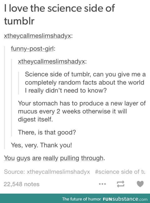 The science side of tumblr never fails to deliver