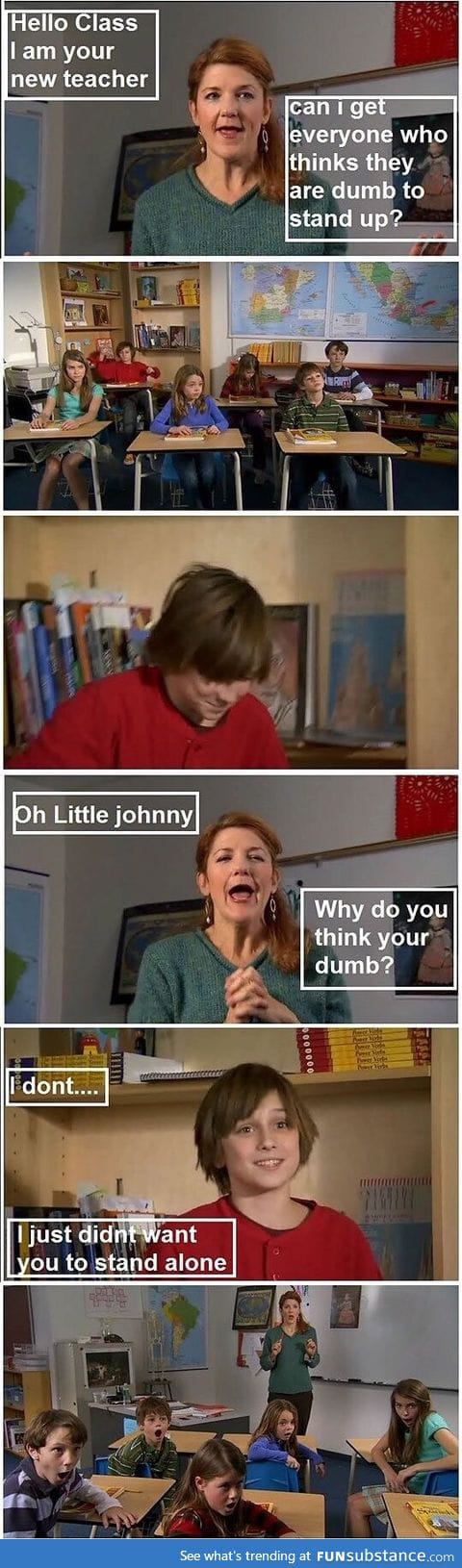 Little Johnny has no chill.