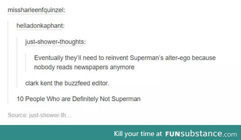 DEFINITELY NOT CLARK KENT