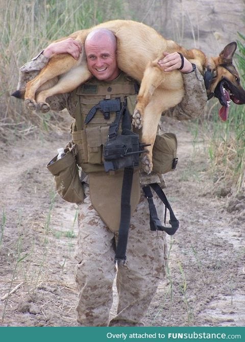 Giving his buddy a lift