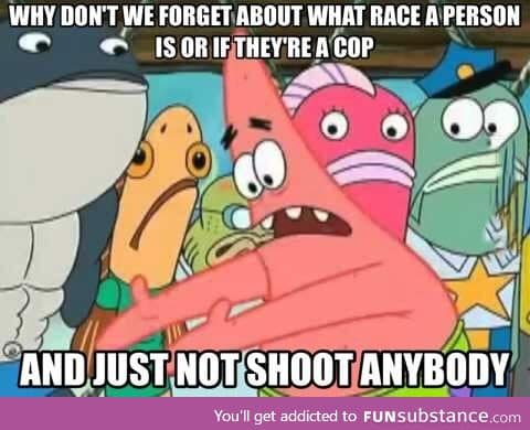 In the wake of all the shootings of people I think this is a good message