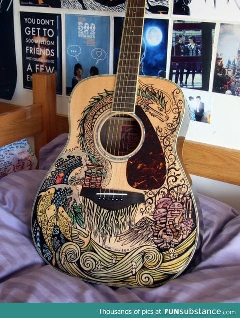 Cool guitar paint job