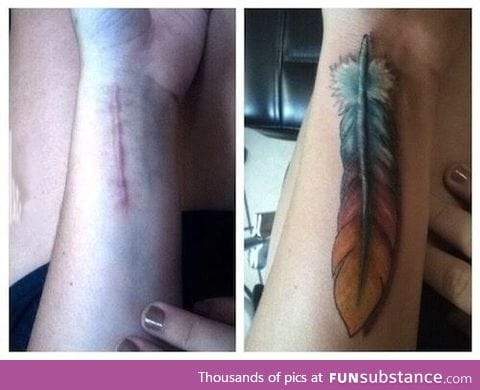 Awesome cover up tattoo