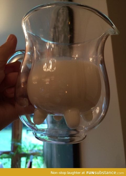 This tiny milk pot has tiny udders