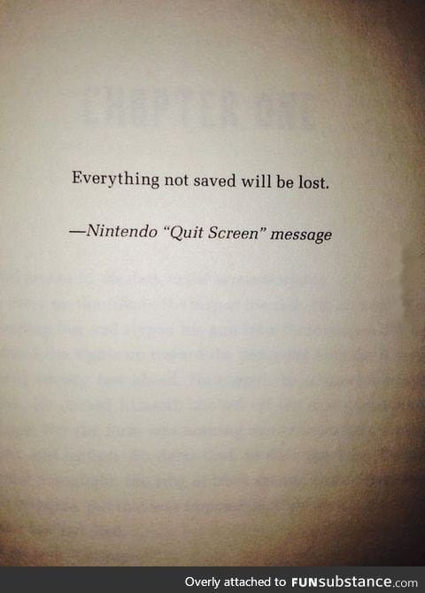 A lesson for a gamer