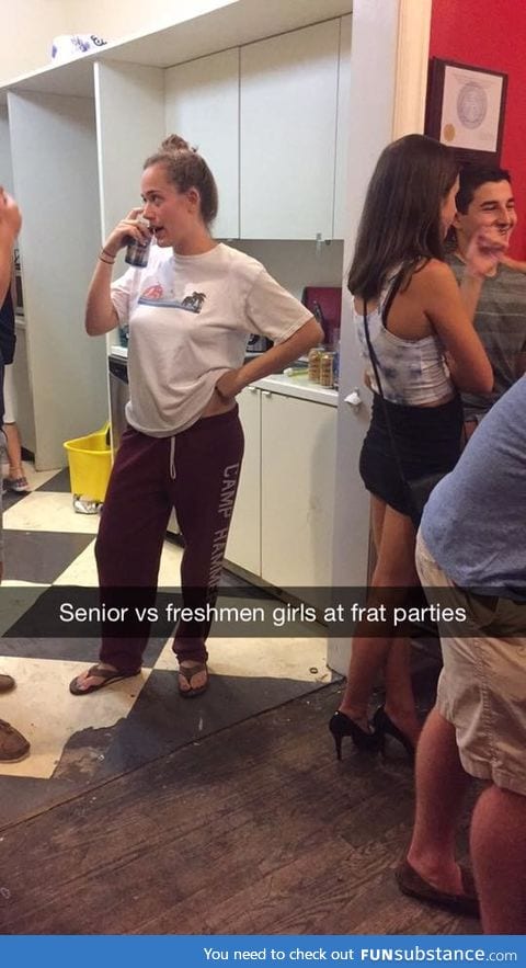 Senior VS Freshmen Girls at Frat Parties