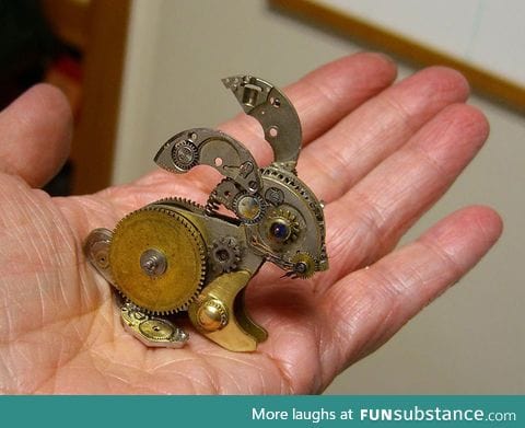 Made from old watch parts
