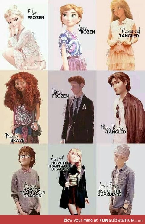 Modern disney characters!