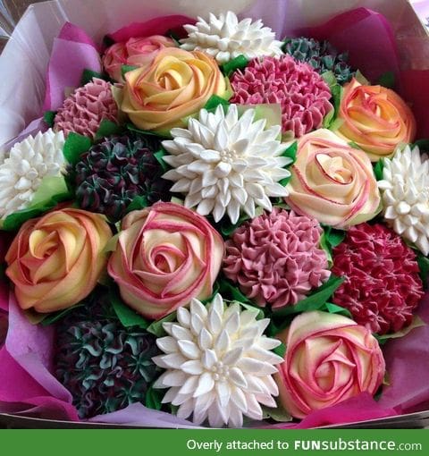 A bouquet of cupcakes
