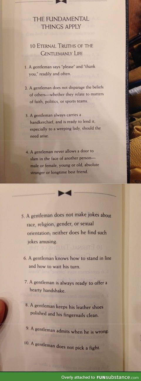Being a Gentleman is a matter of choice
