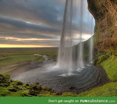 The seljalandsfoss waterfall in iceland