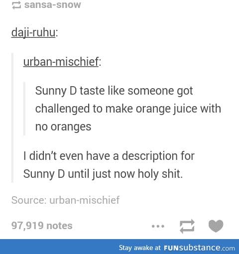 It tastes nothing like that
