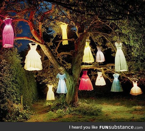 Lanterns at night