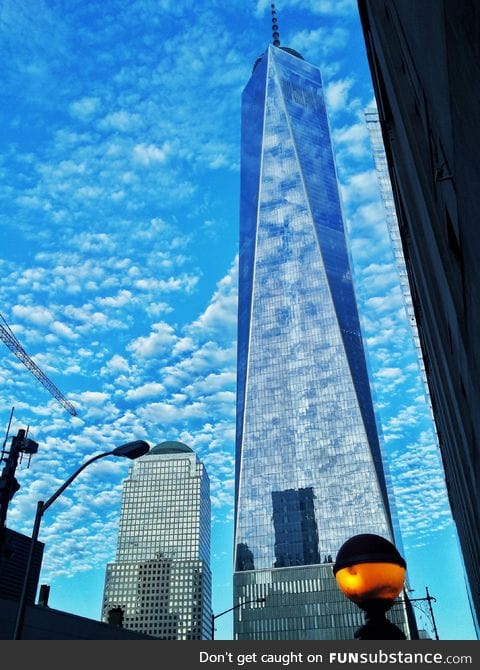The freedom tower looking extra reflective