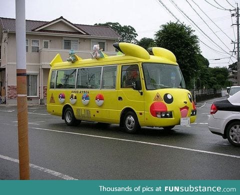 Just a school bus in japan